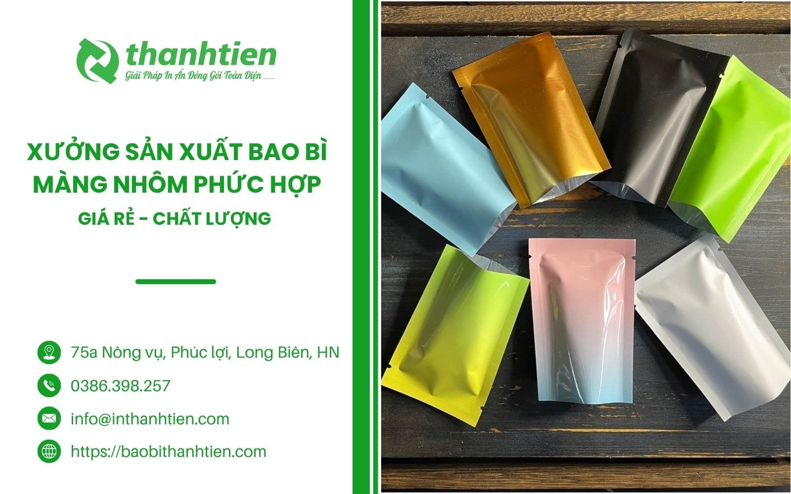 Xưởng Sản Xuất Bao Bì Màng Nhôm Phức Hợp Giá Rẻ, Chất Lượng