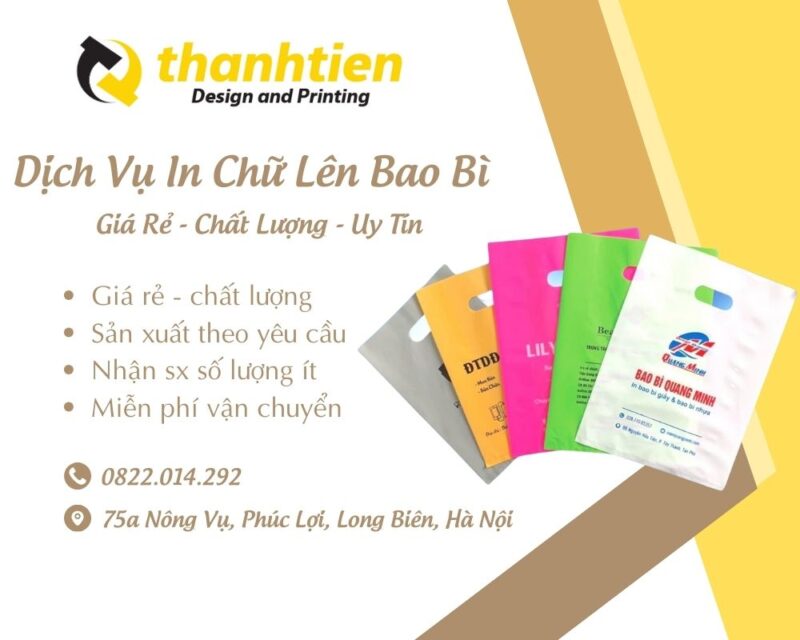 In Chữ Lên Bao Bì Theo Yêu Cầu Của Khách Hàng