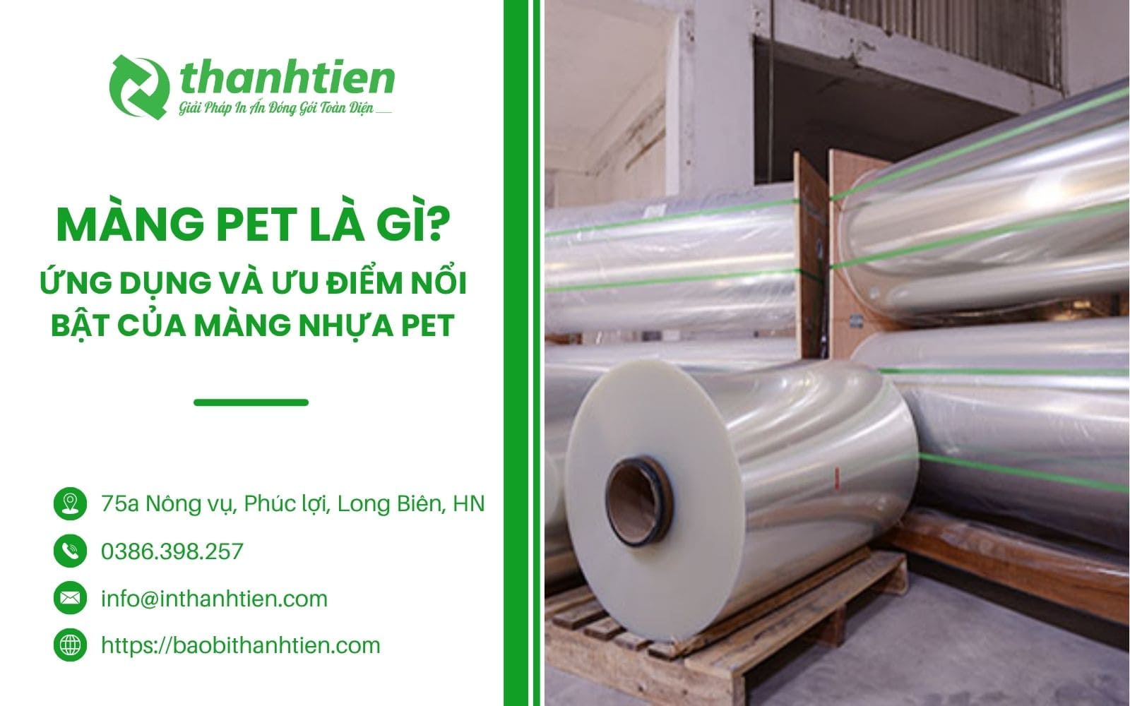 Màng PET Là Gì? Ứng Dụng và Ưu Điểm Nổi Bật Của Màng Nhựa PET