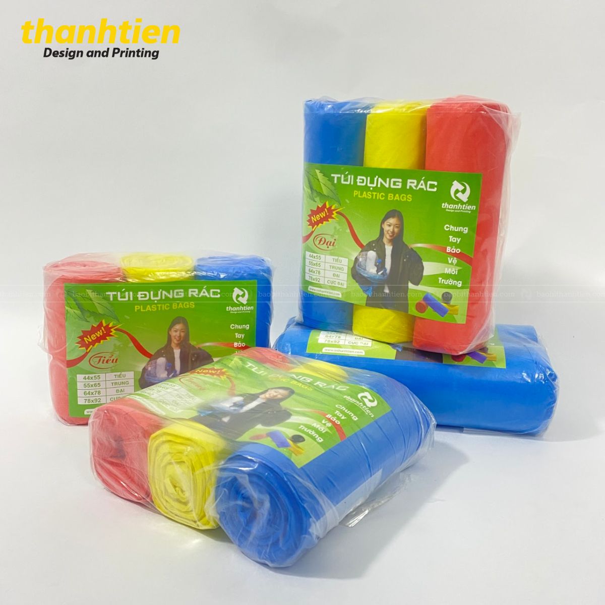Bao đựng rác 3 màu