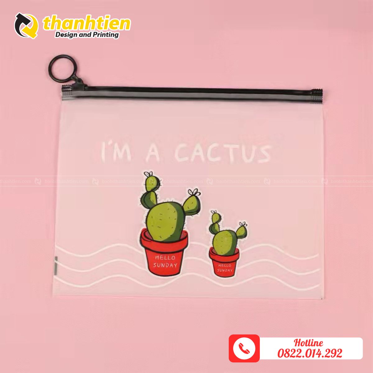 Túi zip đựng bút bằng chất liệu nhựa nguyên sinh