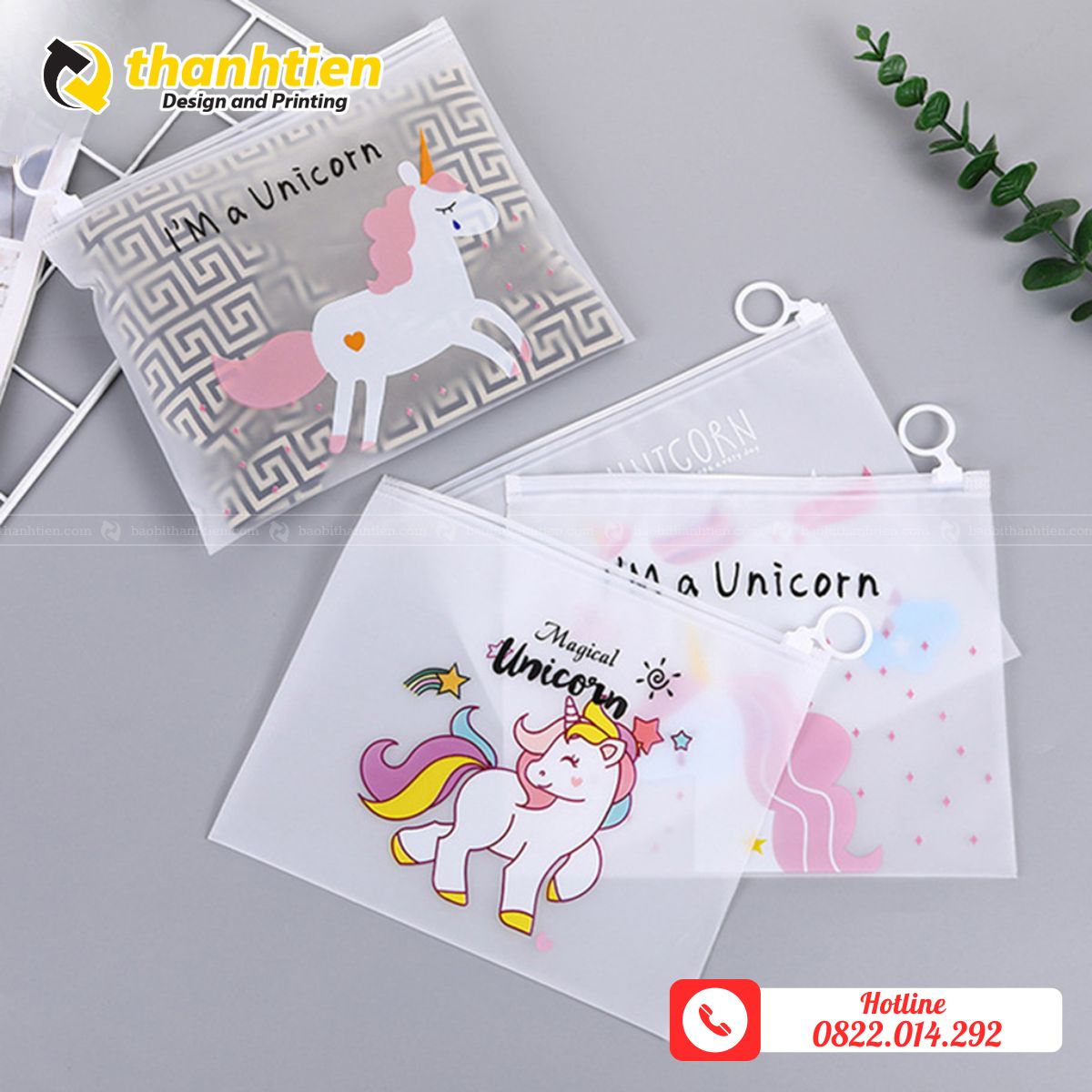 Mẫu túi zip đựng bút dễ thương