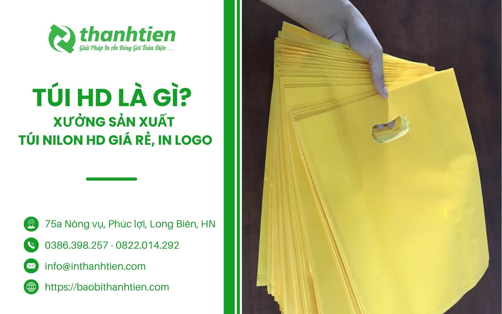 Túi HD Là Gì? Đặc Điểm, Ứng Dụng, Kích Thước Phổ Biến