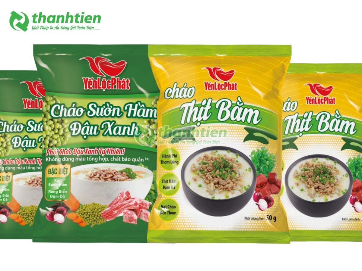 bao bì màng ghép đựng cháo tươi