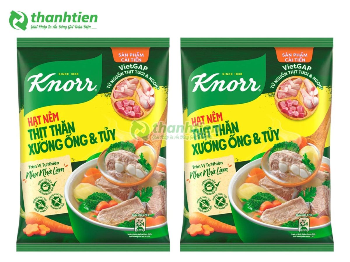 Bao bì đựng hạt nêm in ấn đẹp