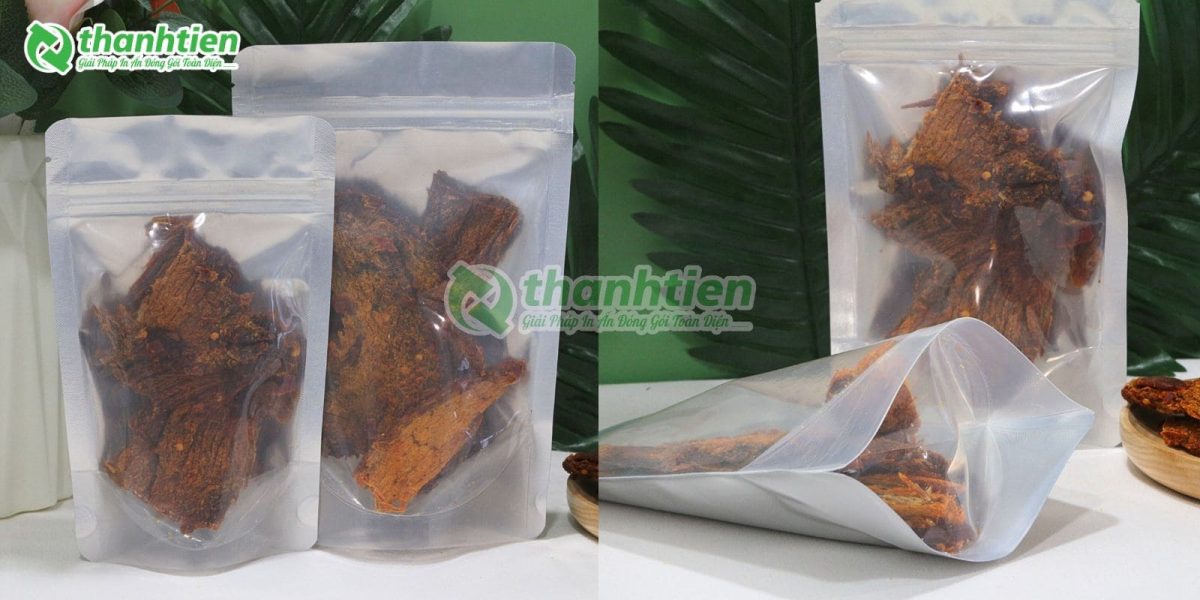 túi zip bạc đựng khô bò