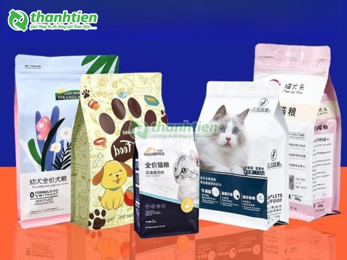 bao bì đựng thức ăn thú cưng đa dạng kích thước