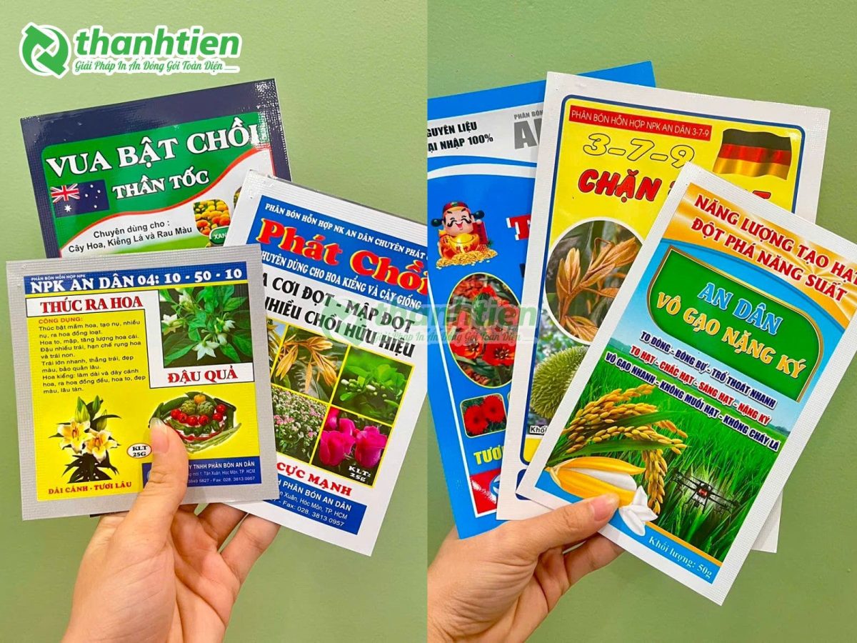 bao bì thuốc bảo vệ thực vật đa dạng kích thước