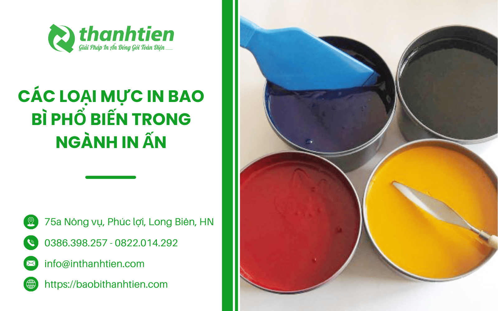 Các Loại Mực In Bao Bì Phổ Biến Trong Ngành In Ấn