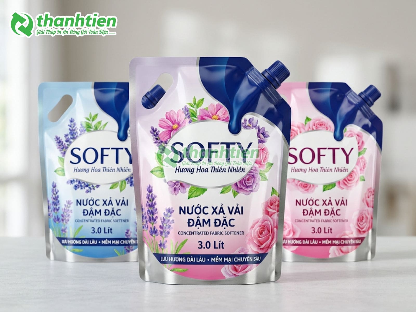 Nhận sản xuất bao bì nước xả vải giá rẻ theo yêu cầu