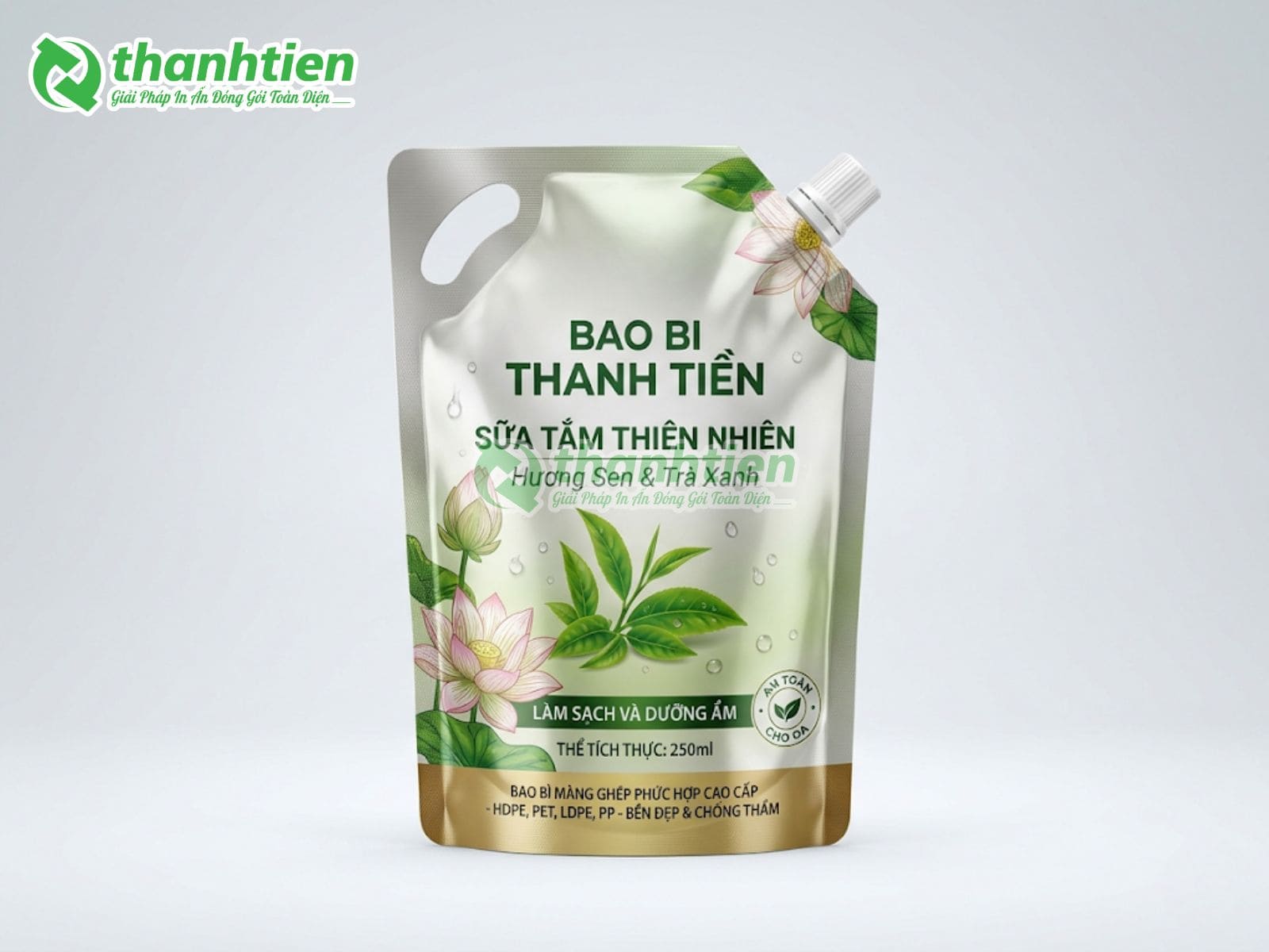 xưởng sản xuất bao bì sữa tắm theo yêu cầu