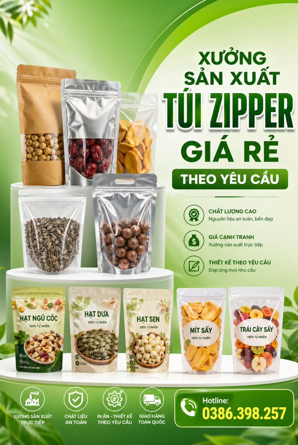 túi zipper giá rẻ