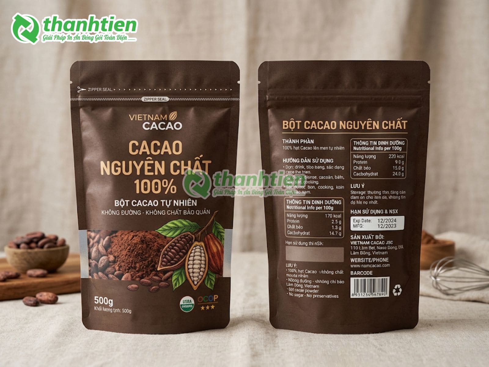 Bao bì bột ca cao