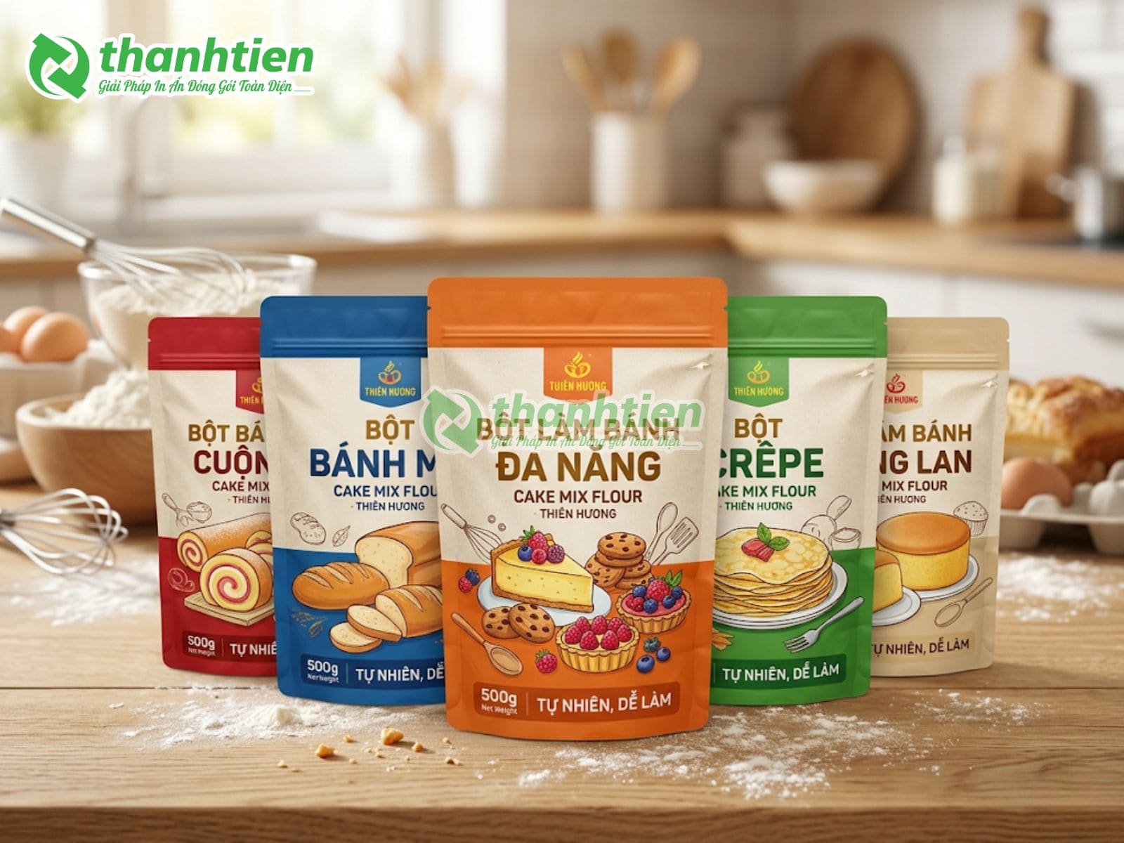 Vai trò quan trọng của bao bì đóng gói bột làm bánh đẹp