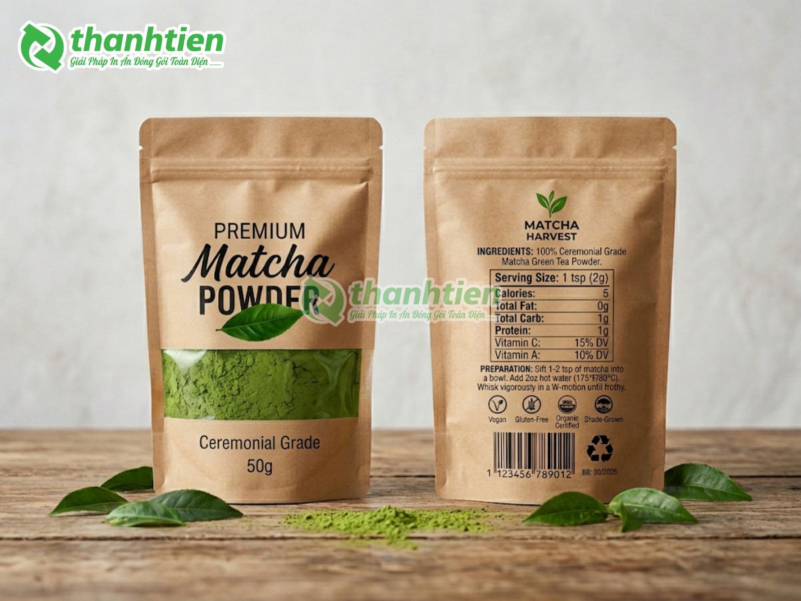 Túi đựng bột matcha