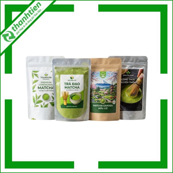 bao bì bột matcha đẹp