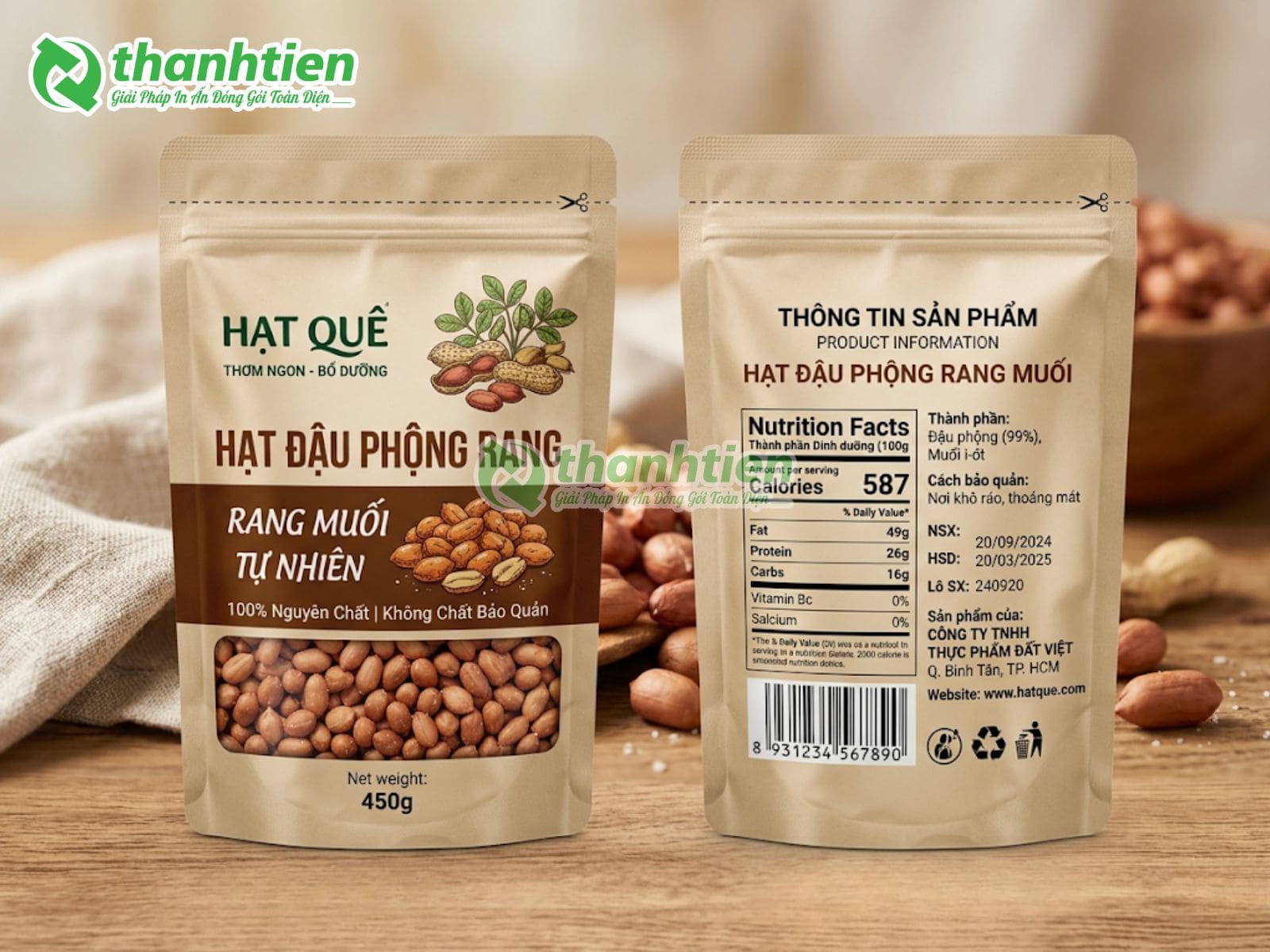 Túi zip đựng đậu phộng giá rẻ