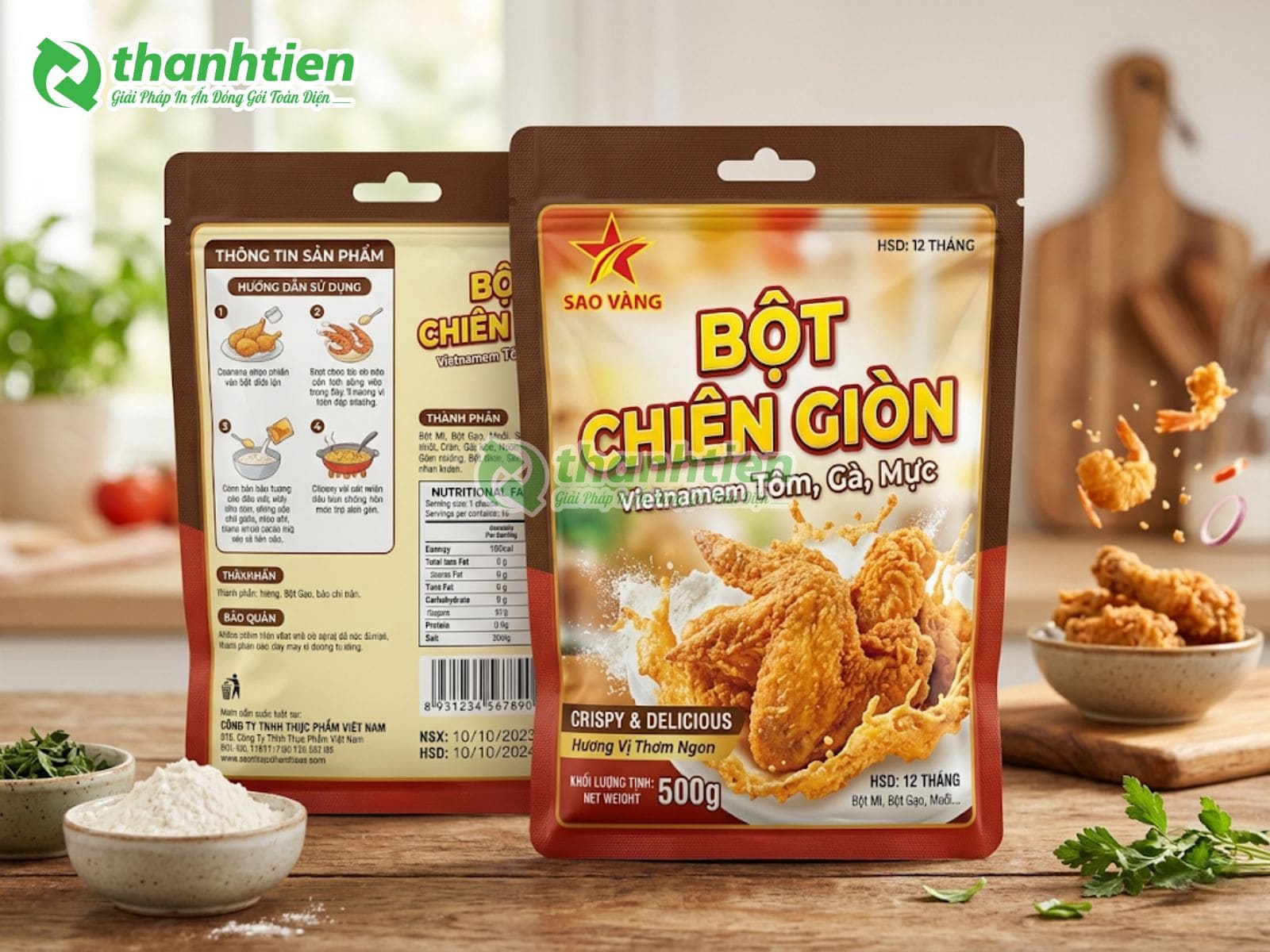 Tầm quan trọng của bao bì bột chiên giòn