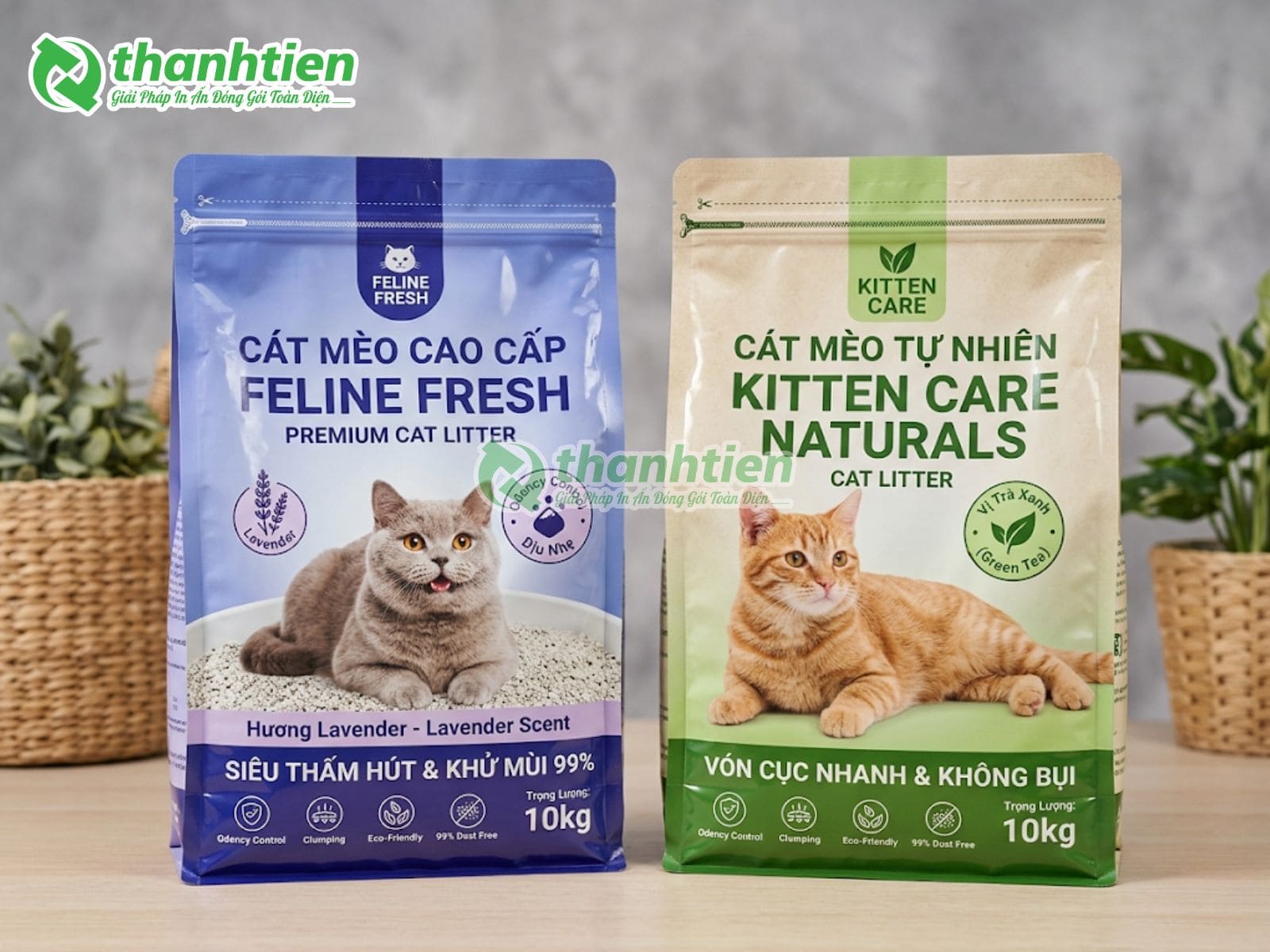 Túi zip đựng cát mèo