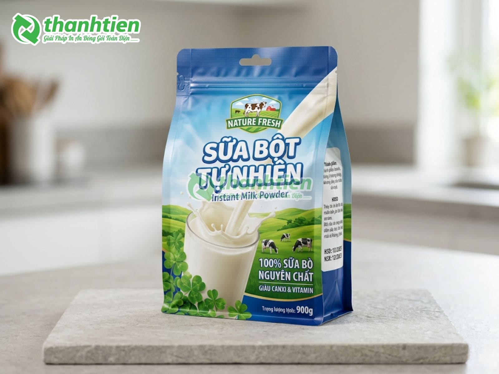 Túi 8 cạnh đựng bột sữa