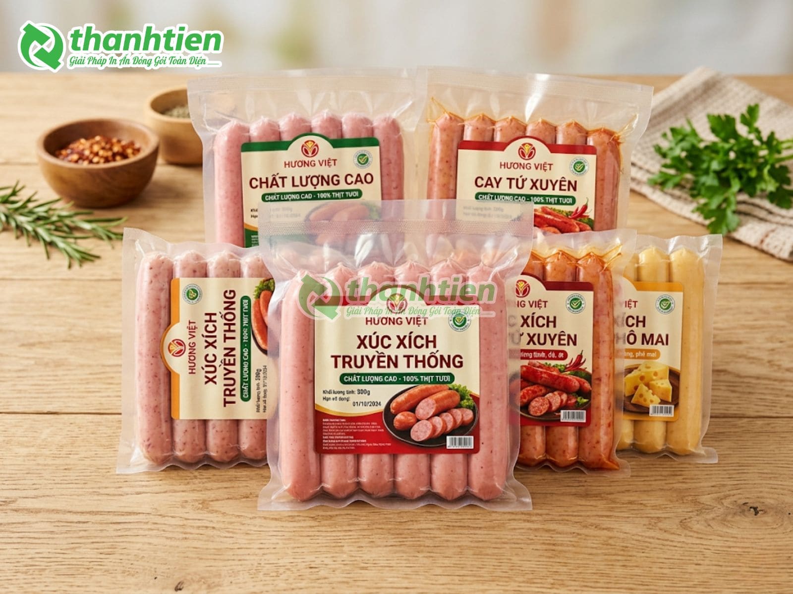 Bao bì đựng xúc xích