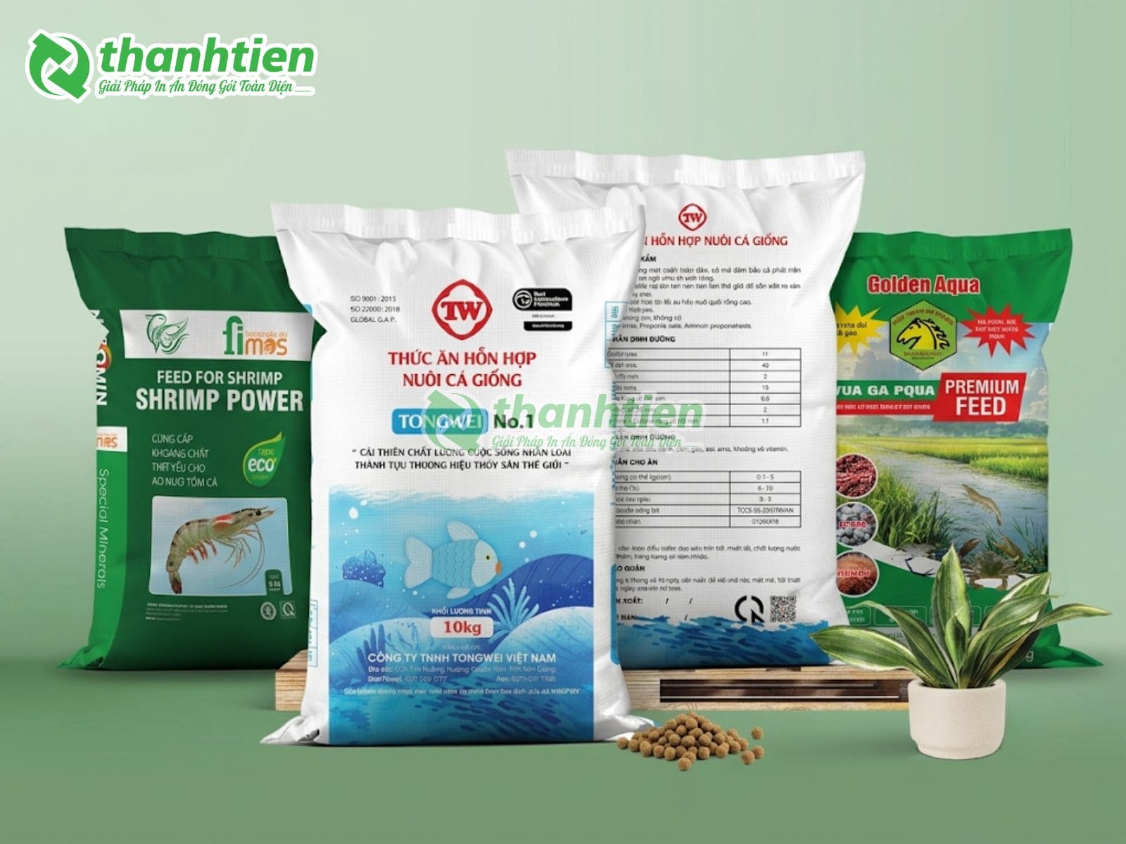 Bao bì thức ăn thuỷ sản cao cấp, bao bì PP đựng thức ăn thuỷ sản bền đẹp, giá tốt