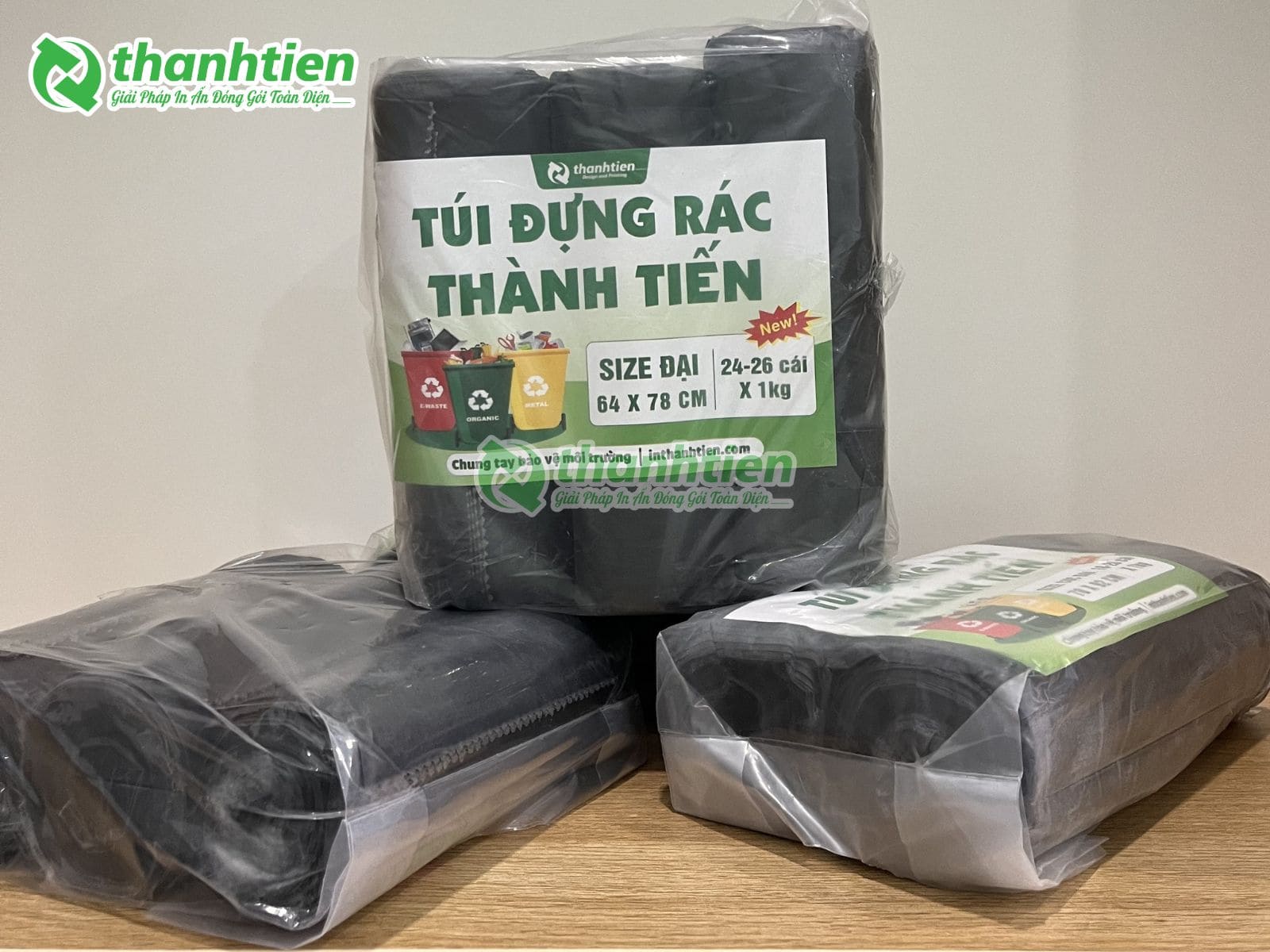 T&uacute;i nilon đựng r&aacute;c m&agrave;u đen