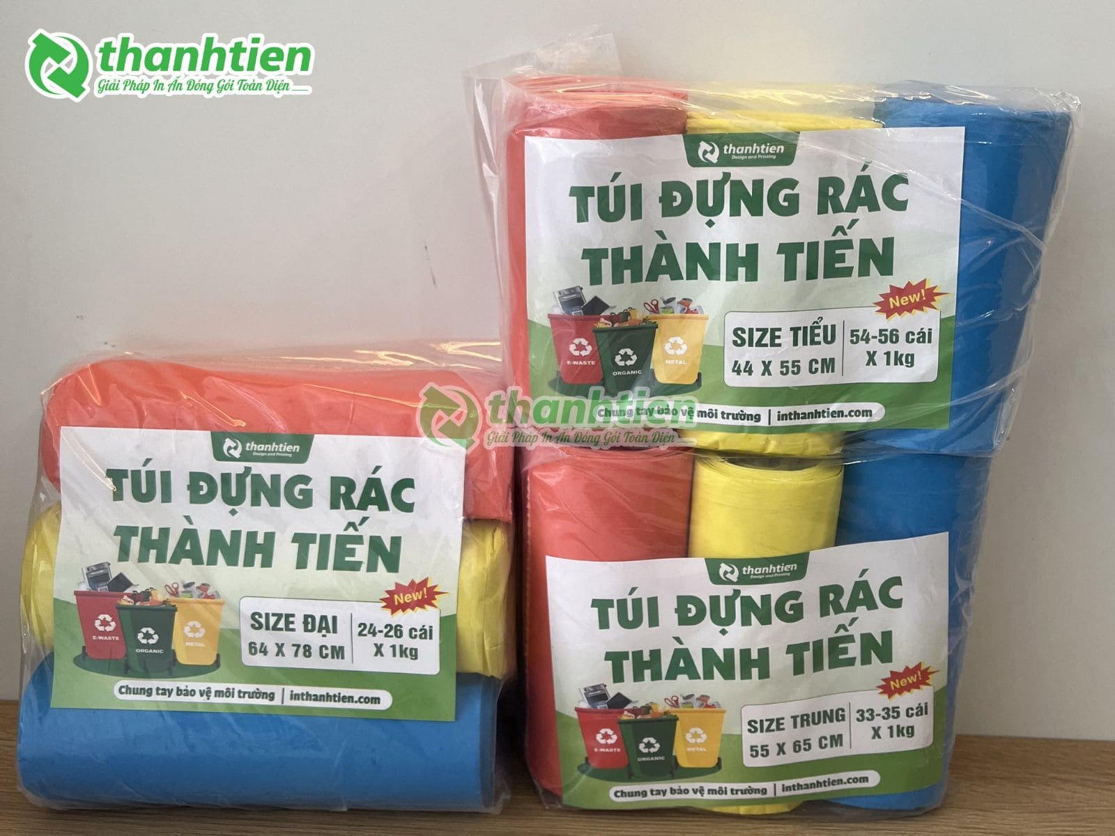 T&uacute;i ni l&ocirc;ng đựng r&aacute;c 3 m&agrave;u