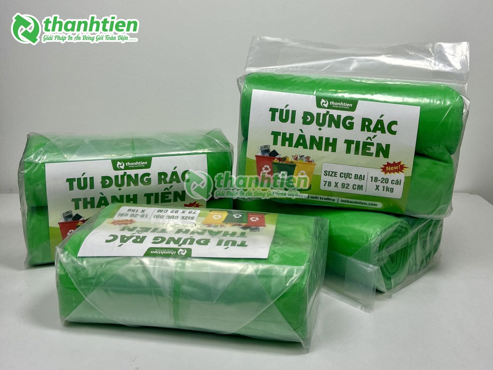 T&uacute;i đựng r&aacute;c tự huỷ xanh