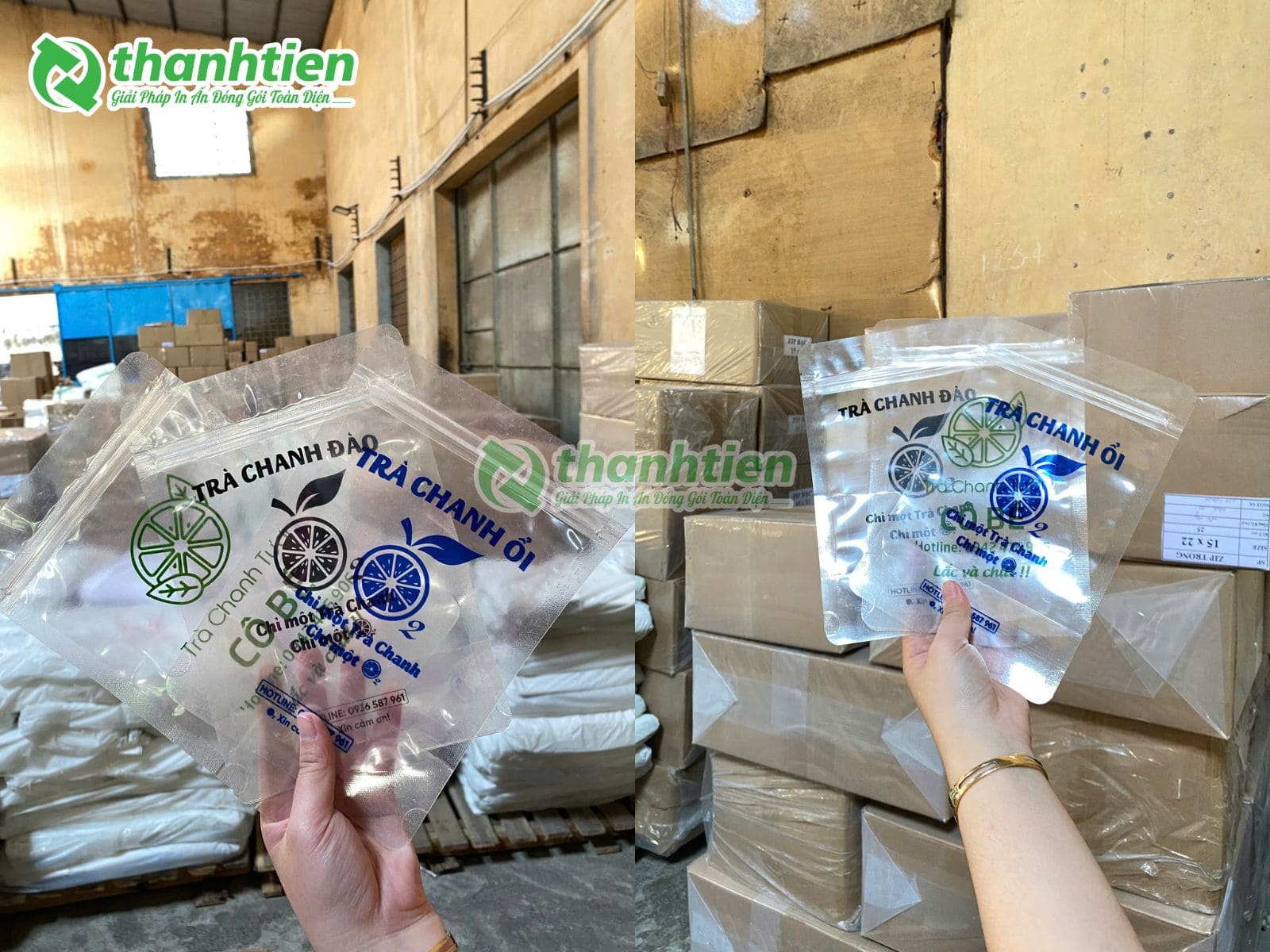 T&uacute;i zip tr&agrave; chanh