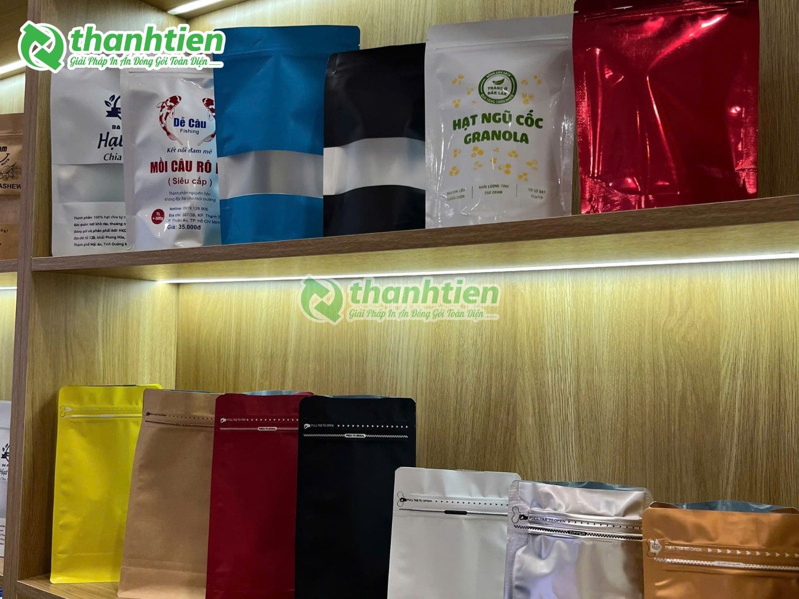T&uacute;i zip đa dạng k&iacute;ch thước v&agrave; chất liệu
