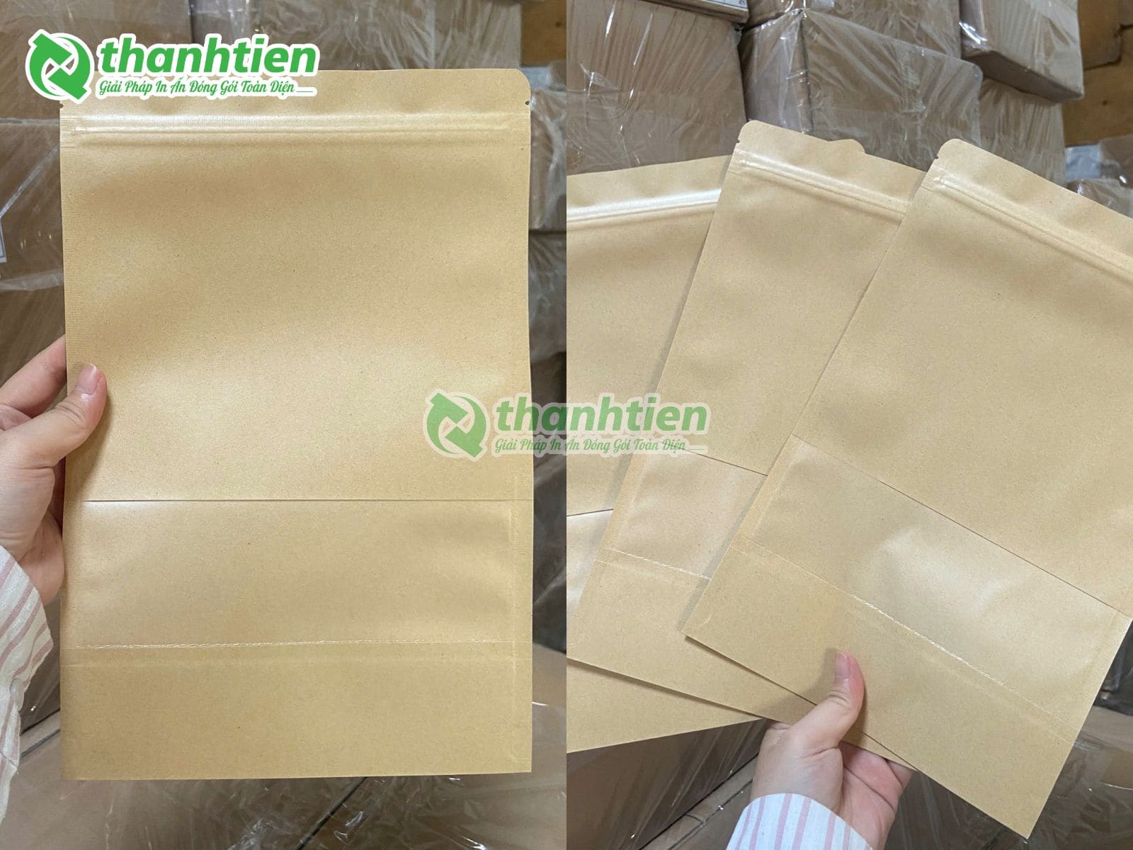 T&uacute;i zip giấy cửa sổ tr&agrave;n